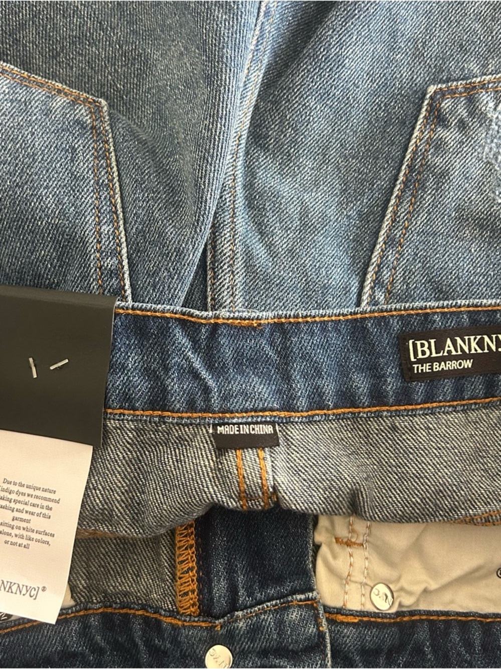 Blank NYC Distressed Dark Blue Denim Jean Shorts - Picture 3 of 4
